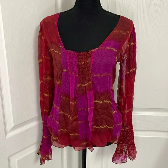 Diane von Furstenberg silk top size 10 - Picture 2 of 7